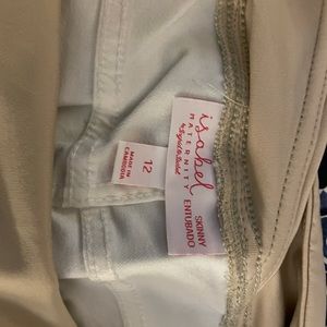 Two pairs of maternity white jeans!